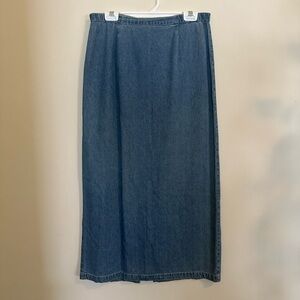 Vintage Chico’s Denim High Waist Maxi Skirt